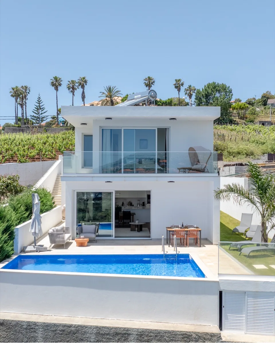 Villa Calma — the heated pool above the valley